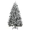 vidaXL Artificial Hinged Christmas Tree 300 LEDs & Ball Set 94.5"