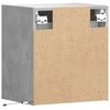 vidaXL Wall-mounted Bedside Cabinet Concrete gray Engineered wood Compact