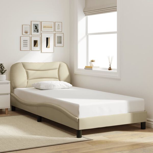 vidaXL Bed Frame Cream