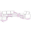 vidaXL 3 Piece Sofa Set Light Gray Fabric