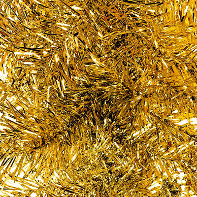 vidaXL Christmas Garland with LED Lights 33 ft Gold