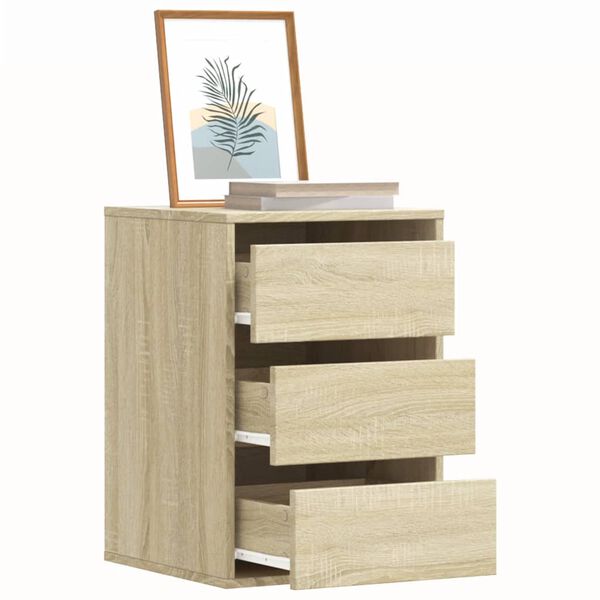 vidaXL Chest Of Drawers Sonoma Oak Engineered Wood Compact