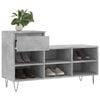 vidaXL Shoe Cabinet Concrete grey Engineered wood Medium Shoe Cabinet