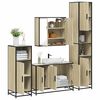 vidaXL Bathroom Furniture Set Sonoma Oak Engineered Wood, Metal