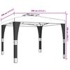 vidaXL Gazebo Cream and Anthracite Powder-coated steel and polyester Large