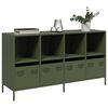 vidaXL Sideboard Olive Green Cold-Rolled Steel 53.1 x 15.4 x 28.9 in