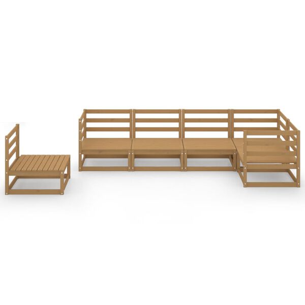 vidaXL Garden Lounge Set Honey brown Solid pine wood Medium Modular