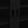 vidaXL Office Cabinet Black Steel Medium Height-Adjustable Shelves