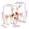 vidaXL Reindeer Family Gold Mesh, Metal Large Reindeer Family Other