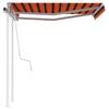 vidaXL Retractable Awning Orange and Brown