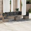 vidaXL Garden Sofa Set Grey PE rattan Large Modular Garden Sofa Set