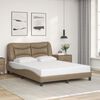 vidaXL Bed Frame Cappuccino Faux leather Double Modern Bed Furniture