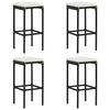 vidaXL Garden Bar Set Black, Cream