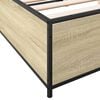 vidaXL Bed Frame Sonoma Oak Engineered Wood, Steel King Size Tough