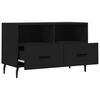 vidaXL TV Cabinet Black Engineered wood, Iron Medium TV Cabinet