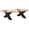 vidaXL Coffee Table Leg Set of 2 Black Powder-Coated Steel