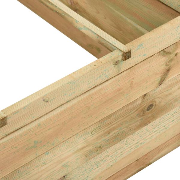 vidaXL Planter Green Solid pine wood 47.2 x 47.2 in Durable Planter