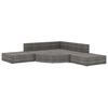 vidaXL Garden Sofa Grey PE Rattan Medium Modular Garden Sofa