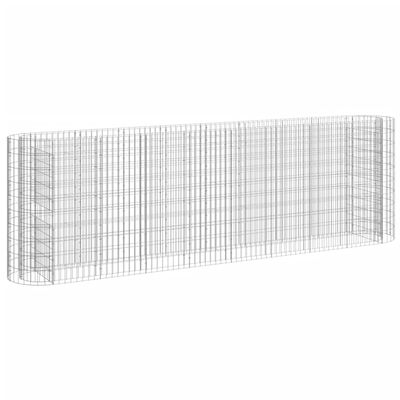 vidaXL Gabion Raised Bed Galvanized Iron 129.9"x19.7"x39.4"