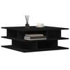 vidaXL Coffee Table Black Engineered Wood 27.6x27.6 in Coffee Table