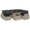 vidaXL Garden Sofa Set Light Gray PE rattan Large Modular