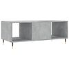 vidaXL Coffee Table Concrete Grey Engineered Wood Medium Modern