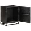 vidaXL Bedside Cabinet Black Solid acacia and mango wood 15.7x11.8x19.7 in