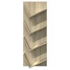 vidaXL Wall Bookshelf Sonoma Oak Engineered Wood 13x6.3x35.4 in