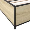 vidaXL Bed Frame Sonoma oak Engineered wood 79.9x79.9 in Modern
