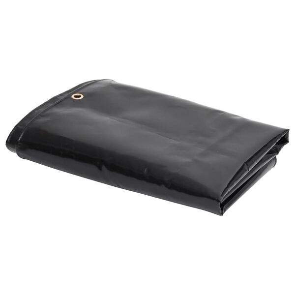 vidaXL Tarpaulin 650 g/m² 6x8 m Black