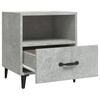 vidaXL Bedside Cabinet Concrete Grey Engineered wood, Metal Standard