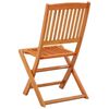 vidaXL Garden Chair Set of 4 Natural Wood Solid eucalyptus wood Medium