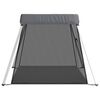 vidaXL Baby Playpen with Mattress Dark Gray Linen Fabric