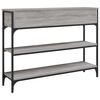 vidaXL Console Table Gray sonoma Engineered wood, metal