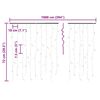 vidaXL Curtain Icicle Light Cool White Plastic, copper 32.8ft Length
