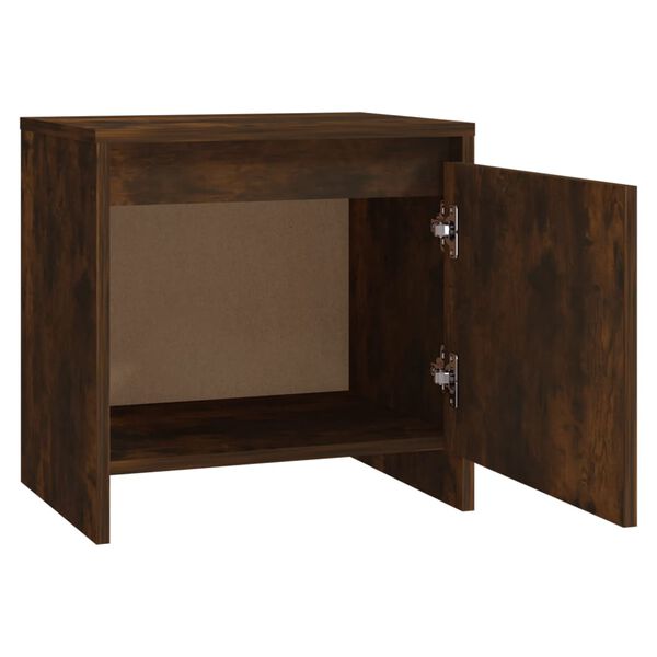 vidaXL Bedside Cabinet Smoked oak Engineered wood Standard