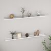 vidaXL Wall Shelf Set of 2 High gloss white MDF