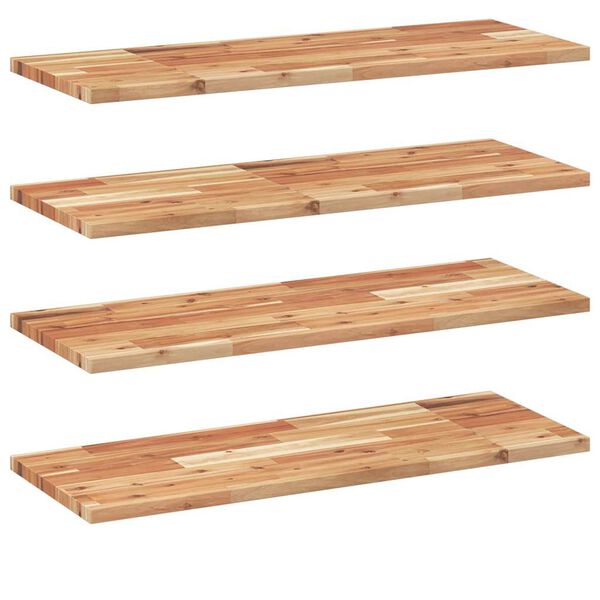 vidaXL Floating Shelves 4 pcs 31.5x11.8x0.8" Oil Finished Solid Wood Acacia