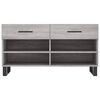 vidaXL Shoe Bench Gray sonoma Engineered wood 40.2 in Shoe Bench