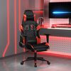 vidaXL Gaming Chair Black and Red Faux leather, Metal, Plywood Medium