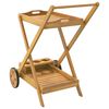 vidaXL Tea Trolley 21.3"x34.3"x35.4" Solid Wood Acacia