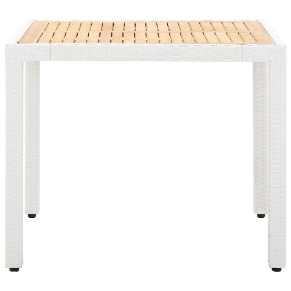 vidaXL Dining Set Natural PE rattan 5 Piece Set Removable Covers