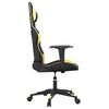 vidaXL Gaming Chair Black and Gold Faux Leather