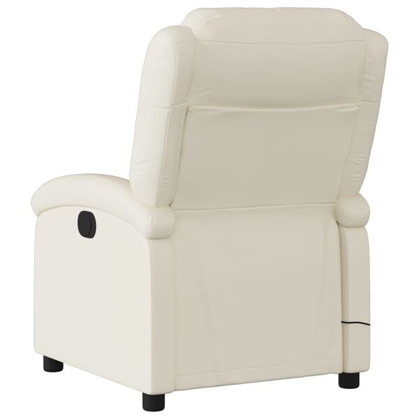 vidaXL Massage Recliner Chair Cream