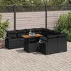 vidaXL Garden Sofa Set Black