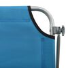 vidaXL Outdoor Sunbed Blue Powder-coated steel, fabric Standard Foldable