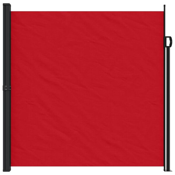 vidaXL Retractable Side Awning Red 100% polyester with PU coating