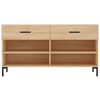 vidaXL Shoe Bench Sonoma oak Engineered wood, iron Shoe Bench