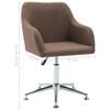 vidaXL Dining Chair Brown Fabric, plywood, steel Adjustable Swivel