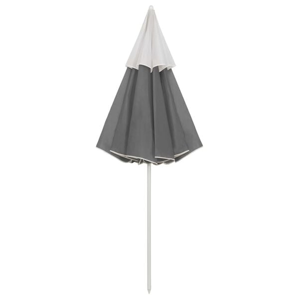 vidaXL Beach Parasol Anthracite Polyester Large Adjustable